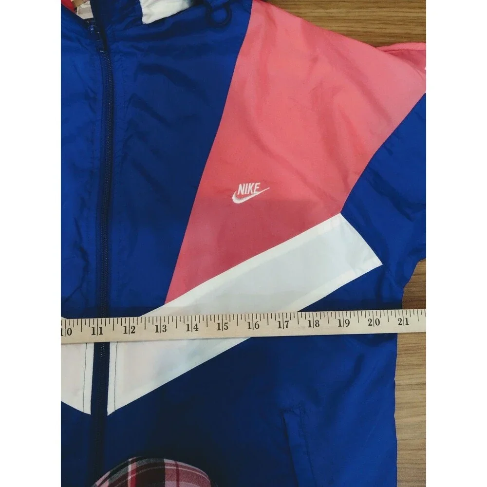 Vintage Nike Jacket Adult S/M Windbreaker Pink Blue Colorblock 80s